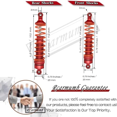 RCARMumb Big Bore Shock Absorves Atualiza peças para 1/10 Slash 2WD/4x4, Rustler 2WD/4x4, Stampede 2WD/4x4, Hoss