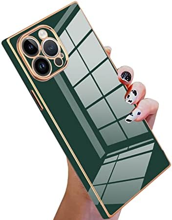 Estojo quadrado kanghar compatível com iphone 14 pro max luxuoso design fofo design de revestimento quadrado capa de corpo inteiro