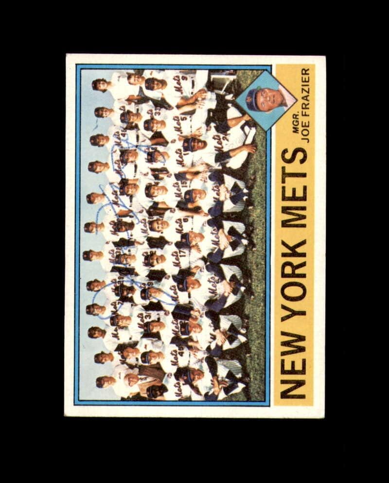 Joe Frazier assinou a equipe de 1976 do Topps New York Mets Autograph