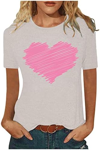 Camisas dos namorados para mulheres TIY Dye Love Heart Graphic camise