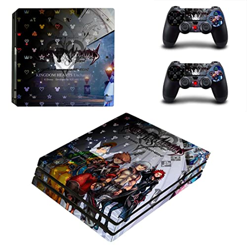 Jogo The Sora Kingdom Role-Playing PS4 ou PS5 Skin Stick Hearts para PlayStation 4 ou 5 Console e 2 Controllers Decal Vinil V10981