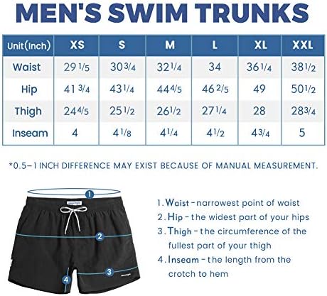 MAMGIC MENS SIDO TRONGS 5 Com revestimento de malha de trajes de banho seco rápido para homens, calçados de banho de natação