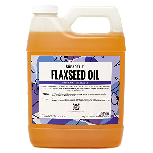 Sheanefit puro Filtrado não refinado a frio Base de petróleo virgem de linhaça para óleo portador virgem para pele, cabelo,