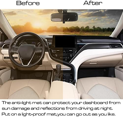 Senshine para Toyota Camry Acessórios 2018-2022 2023 Dashboard Cover Console Center Tampa Dash Mat Carpet Protetor SunShield