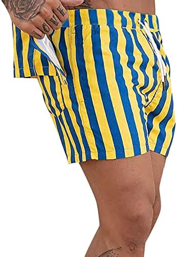 4 de julho Shorts de tábua para homens casuais 2 em 1 maiô de traje de batida na cintura leve bandeira dos EUA impressão