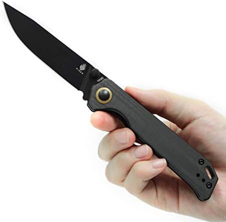 Kizer begleiter2, faca de bolso dobrável com lâmina N690 e alça de fibra de carbono, cão de polegar, clipe de transporte profundo