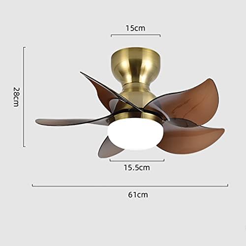 Cutyz Fan Teto Light Trems de teto silencioso com remoto teto contemporâneo Light Dimmable 5 Speed ​​Fan Iluminação Ceiling