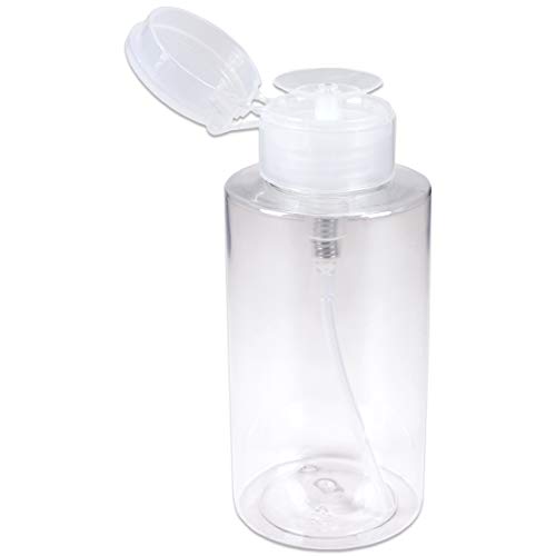 PANA 10oz de dispensador transparente de push -down - 1 garrafa - garrafa de bomba reabastecível vazia para o creme de loção para removedor de esmalte