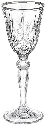 Drinkware de cristal elegante e moderno para hospedar festas e eventos - conjunto de 4, vidro de licor cordial, banda de prata, 1,5 oz.