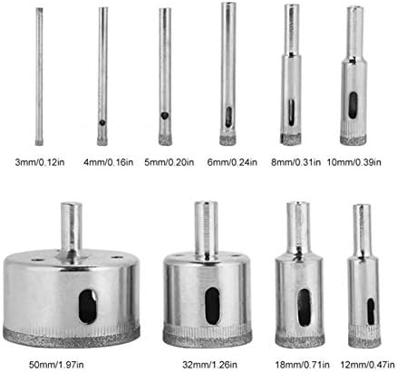 Mountain Men Diamond Drill 10pcs/conjunto de broca de núcleo revestido 3 ~ 50mm serra de orifício para a ferramenta de mármore de