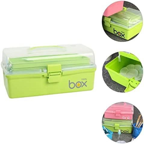 2PCSBox Organizer Toys Lid Case-Portable Tool portátil Durável Multipluração Armazenamento de armazenamento verde Pintura