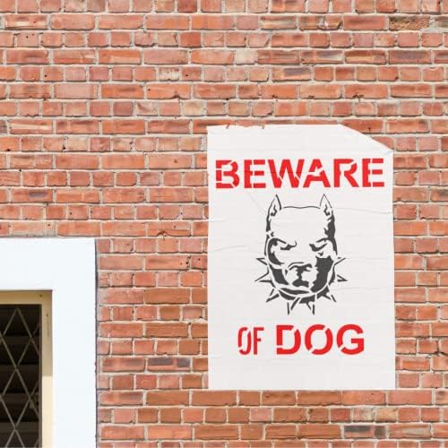 Estêncil - Cuidado com o estêncil DIY de cachorro - Escolha o seu tamanho DIY Modelo Melhor estêncil grande em vinil para pintar em madeira, tela, parede, etc.