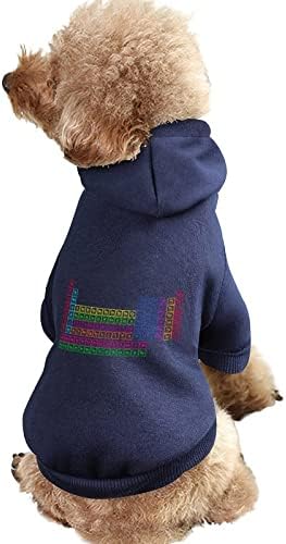 Rainbow Chemical Element Hoodies Pet Sweater Mact Warm Dog Sweater Ternos de estimação de animais de estimação com chapéus