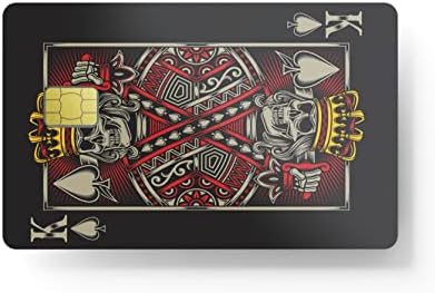 HK Studio Card Skin Skin Skin King of Heart para EBT, transporte, chave, débito, pele de cartão de crédito - cobrindo o cartão bancário