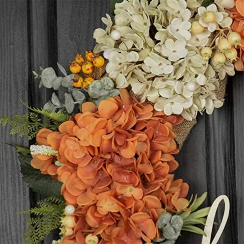 TJLSS Flores artificiais Porta da frente pendurada Porta de mola Decorativa Garland Farmhouse Colorful Spring Greath for