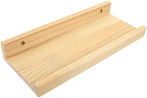 Doitool 3pcs prateleira flutuante de madeira de madeira de madeira de pinheiro de madeira pendurada
