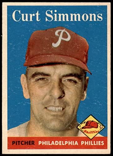1958 Topps # 404 Curt Simmons Philadelphia Phillies ex Phillies