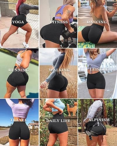 Mulheres sem costura motociclista de yoga shorts treino de alta cintura standex shorts de academia de butting butgings calças quentes