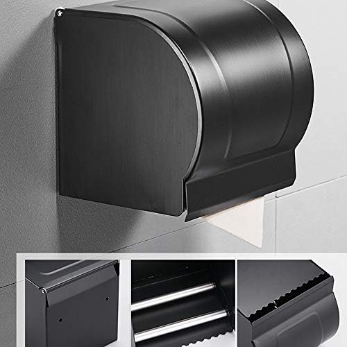 Me pergunto alumínio espacial, suporte de papel higiênico preto, suporte de papel, suporte de papel higiênico de banheiro,