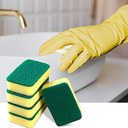 Esponjas de limpeza de cozinha, esponjas de lavagem de louça de 30 compactudes embrulhadas individualmente, esponjas de esfregaços
