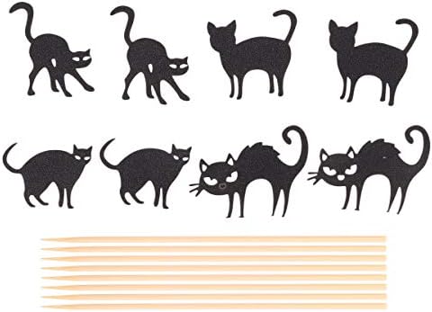 Soimiss 8pcs Cat Shaped Bolo Picks Card de inserção decorativa