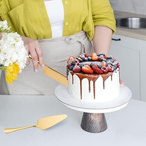 Faca de bolo de casamento Duming-in e servidor, torta de bolo de aço inoxidável de aço inoxidável.