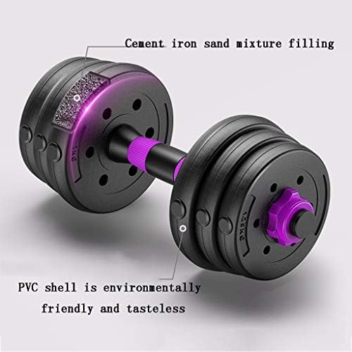 Dumbbells de Dumbbells GDD, halteres masculinos, halteres revestidos com borracha, pesos de barra ajustáveis ​​destacáveis,