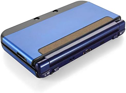 TNP Protetive Case Compatível com Nintendo Novo 3DS XL LL 2015, azul marinho-plástico + alumínio protetor de corpo completo