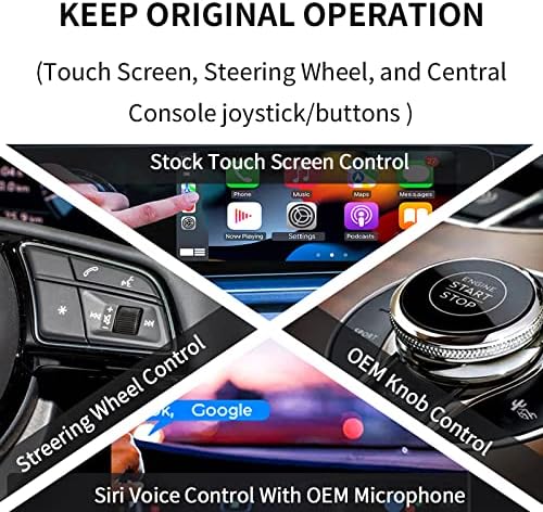 Adaptador de CarPlay sem fio EZONETRONICS para carros com Wired CarPlay, Android Auto Dongle Converter Wired to Wireless CarPlay
