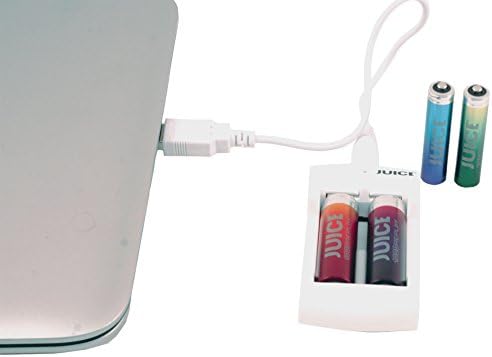 Juice Replay Starter Kit-Inclui 2-aa e 2-aaa 300 reproduzem baterias híbridas Ni-MH pré-carregadas com carregador USB-Jerhoj310001