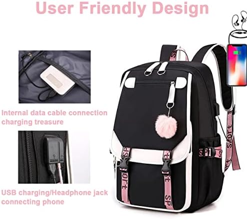 Mochila para laptop de laptop Mochila para mulheres - Continue Backpack Travel Bag para Girl College Bookbag Daypack