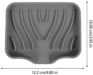 Bandeja de sabão de silicone de 2pcs de 2pcs com bico de drenagem- portador de sabão Soofamento da pia da cozinha Sopa do sabonete