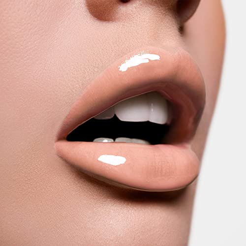 Mirnesse Velvet Lip Gloss Plumper, 3 em 1 instantaneamente picos com vitamina C + vitamina E e brilho de vinil, vegan e livre de