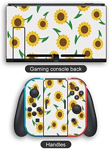 Adesivo de flores de girassol adesivo de filme protetora adesivo personalizado adesivo completo compatível com nintendo switch