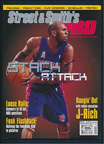 Jerry Stackhouse assinou a revista Autograph PSA/DNA AM13112 - Revistas Autografadas da NBA