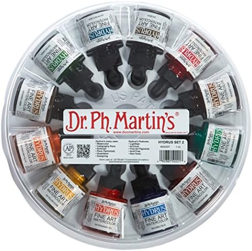 Dr. Ph. Martin's Hydrus Bine Art Watercolor, 1 onça, Defina 2 cores