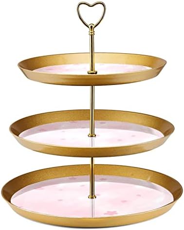 Stand de bolo de sobremesa, decoração de mesa para celebração de festa de casamento de casamento, padrão rosa de flor