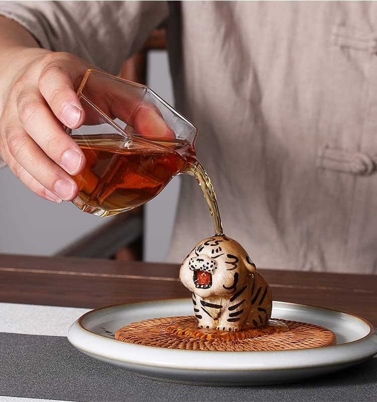 Chineses Pury Clay Tea Tiger Tiger fofo Acessórios de chá engraçados
