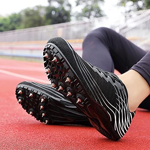 Sapatos leves e de atletismo para homens e mulheres de 100 a 400 metros correndo sapatos de picos com boa aderência e estabilidade