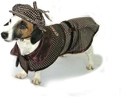 Trajes de cão de cachorro de carro para cães sherlock hound figurmes - famosa roupa de detetive cães