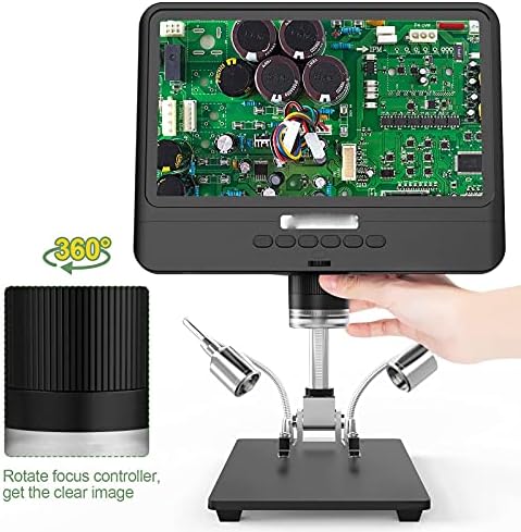 SLNFXC Microscópio eletrônico 5x-1200x Câmera de microscópio digital para liquidação de solda o escopo ajustável de 1080p