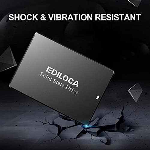 Ediloca ES106 512GB SSD SATA III 2,5 3D DUSTO ROSTO NAND, até 550MB/S LEIA, Atualizar PC ou memória de laptop e armazenamento