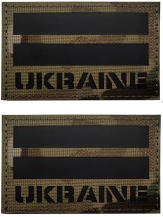 2PCs Ukrânia Bandeira Infravermelho Refletir Patches para Patch de Citão de Patch Citch Citch de pano IR Patch IR