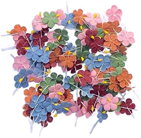 100 PCs Mulberry Paper Flowers Blossom Diy Crafts 18 x18mm Card de recortes Craft Craft Diy, scrapbooks, decorações, cartões de felicitações