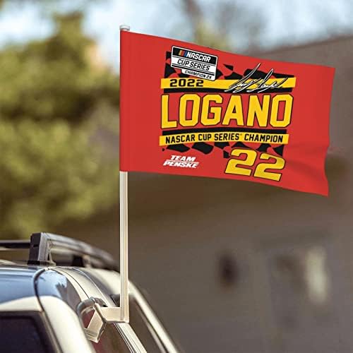Joey Logano 22 clipe de janela da bandeira patriótica no Modelo 12x18 em