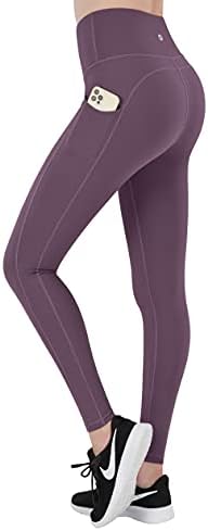 HOFI Mulheres Yoga Capri Leggings: Controle de barriga de cintura alta com bolsos calças de ioga - Para exercícios de exercício,