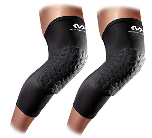 McDavid Knee Compression Sleeves Hex Knods Manga de perna de compressão para basquete, vôlei, levantamento de peso e mais e manga de braço de atirador hexadecimal único
