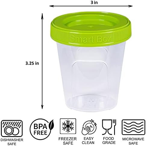 Recipientes de alimentos arno parafuso selo tampa twist top storage organizador de torção tampa de 6,0 oz conjunto