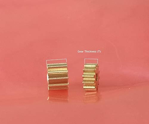 ZhengGuifang ZGF-BR 10X pinhões de latão 0,5m 12t 1,98/2,98 2mm 3 mm de orifício de engrenagens de cobre