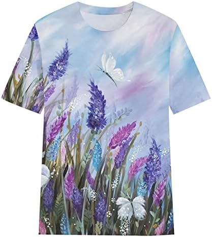 Kaniem feminino Tops Camisas de verão Moda Butterfly Imprimir camisetas de manga curta camisetas casuais camisetas camisetas vintage blusas